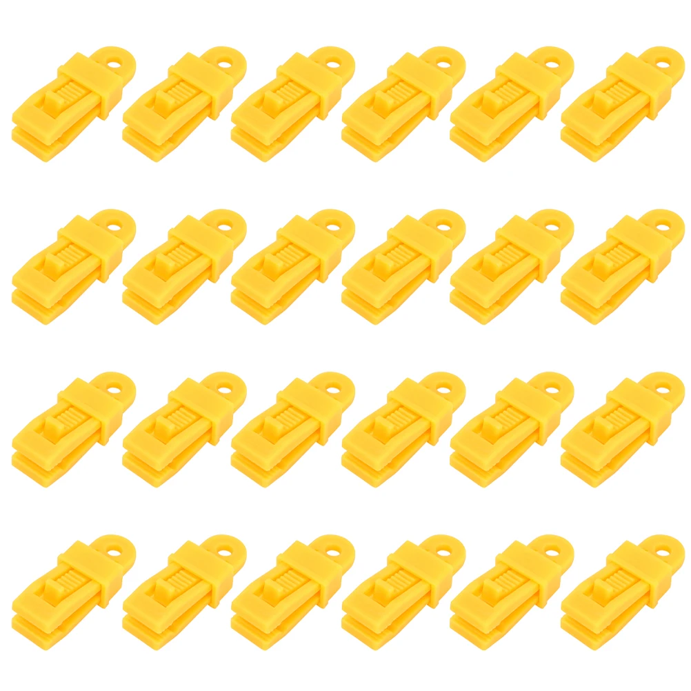 

24 pcs Windproof Tent Clips Durable Nylon Buckle Strong Rope Anchor Outdoor Camping Canopy Fixed Button Tarps Sunshades
