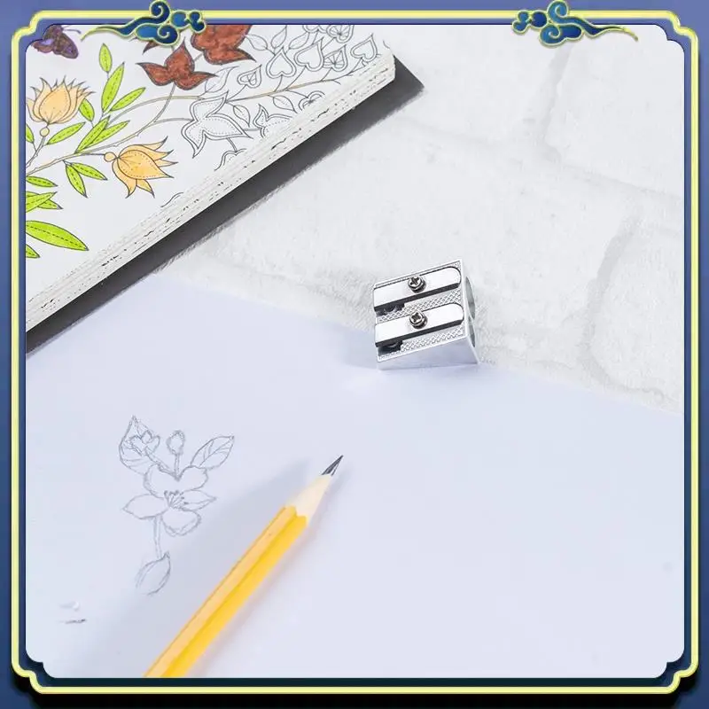

Portable Handheld Pencil Sharpeners Metal Pencil Sharpeners Makeup Pencil Sharpeners Colored Pencil Sharpeners With 2 Holes, Pac