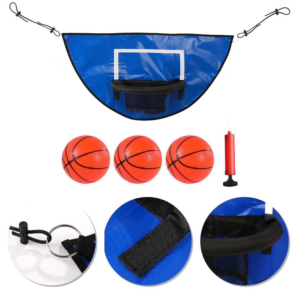 

Trampoline Universal Outdoor Waterproof Sunscreen Basketball Stand Manual Connecting Rope Basketball And Pump Full Set