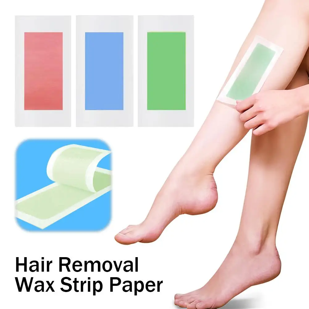 10PCS Professional Hair Removal Wax Strips For Summer Depilation Double Sided Non Woven Depilatory Paper For Leg Body Face