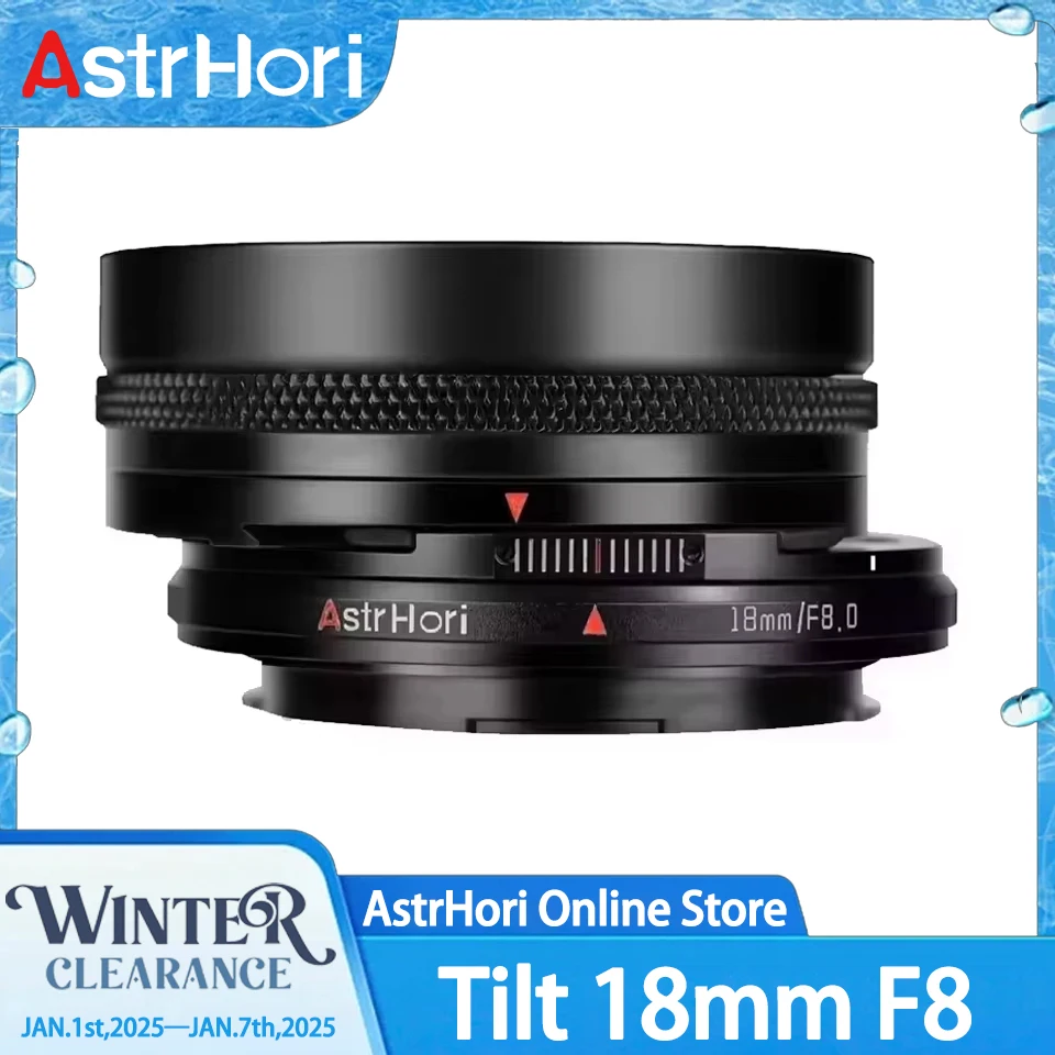 AstrHori 18mm F8 Full Frame Manual Prime Wide-Angle Shift Lens for Sony E Nikon Z Canon RF L Mount Cameras