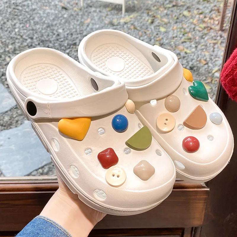 

2026 Fashionable Women's Hole Shoe Summer New Outdoor Wear Comfortable EVA Anti-slip Anti-odor Thick Bottom Comfortable Beach