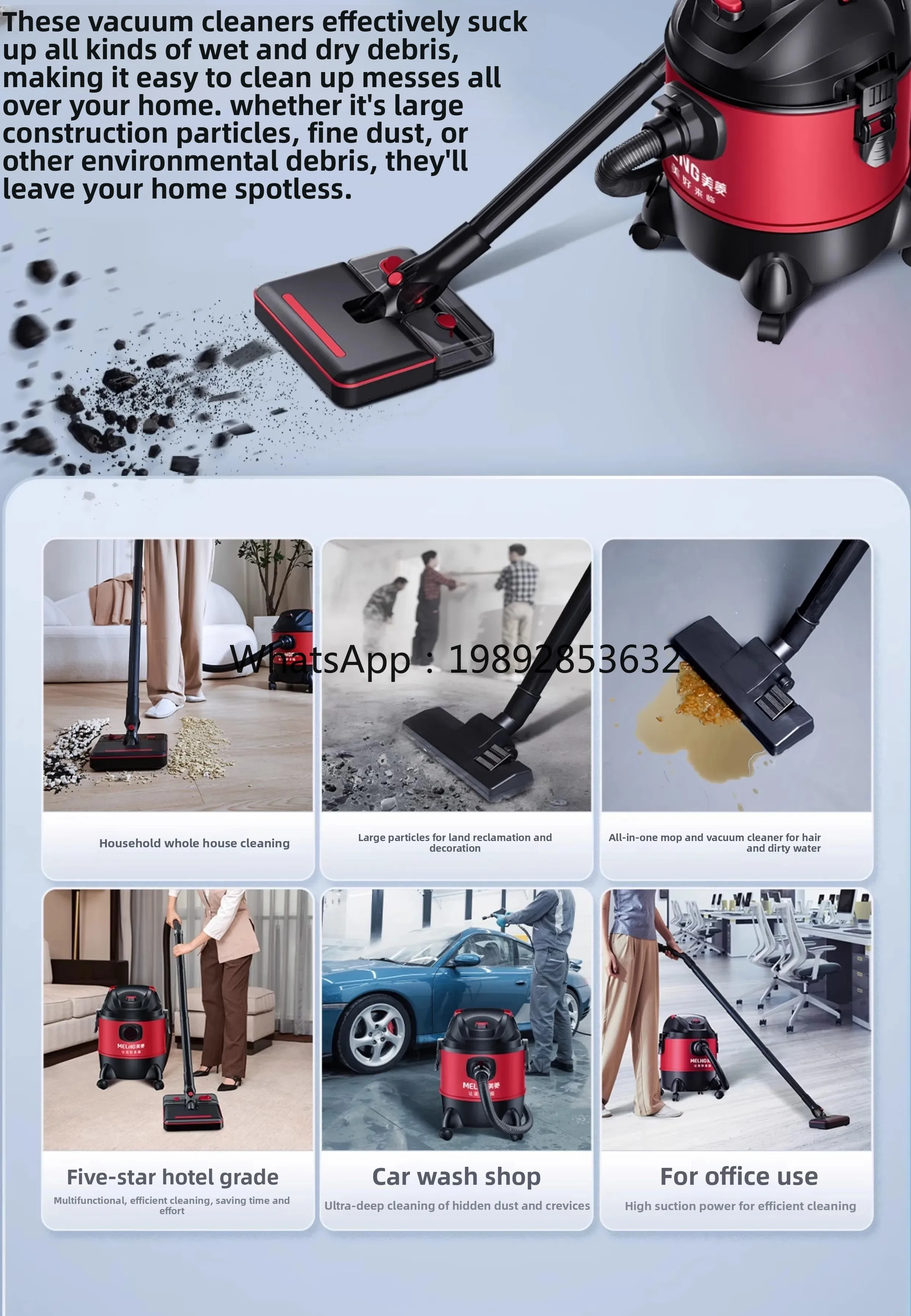 Odkurzacz, duża moc ssania, piękne wykończenie, super moc, specjalny odkurzacz przemysłowy do mycia samochodów