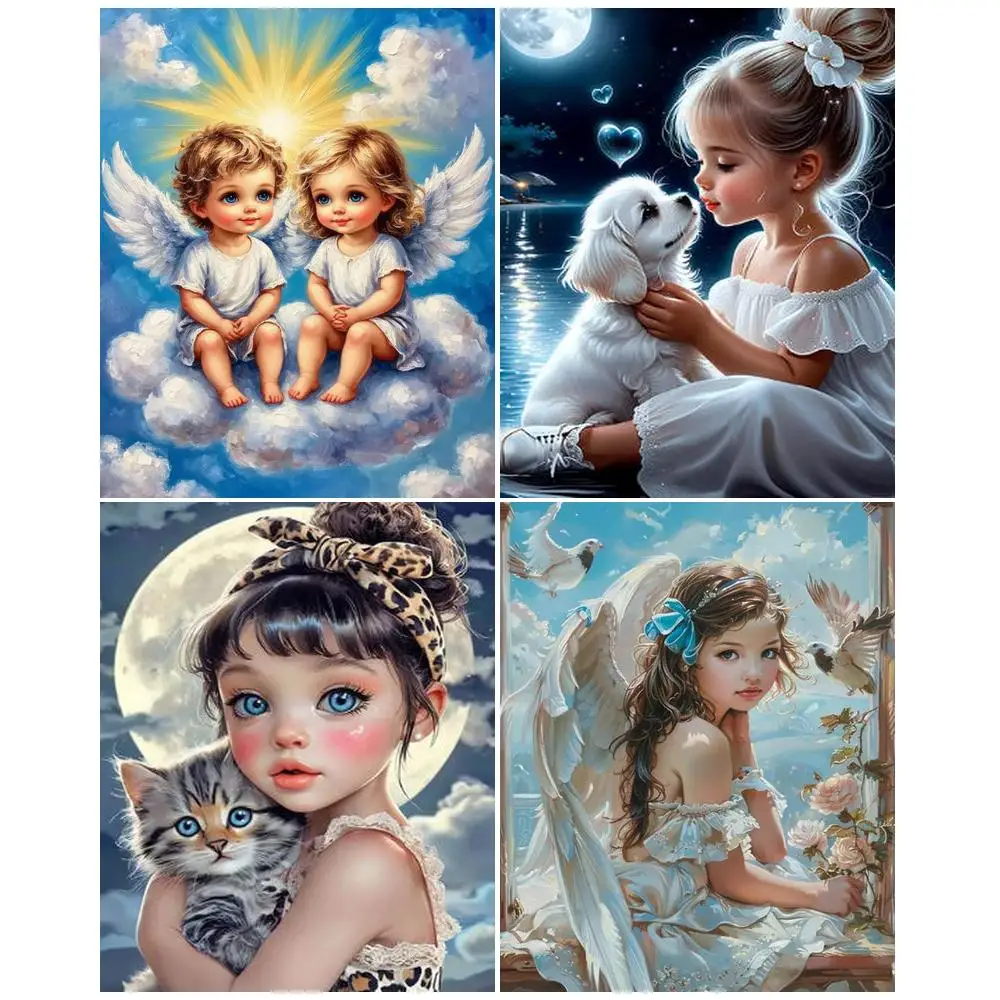 

GATYZTORY Angel Painting By Numbers Adults Crafts Drawing By Numbers Figure Acrylic Paint Art Supplies Diy Gift