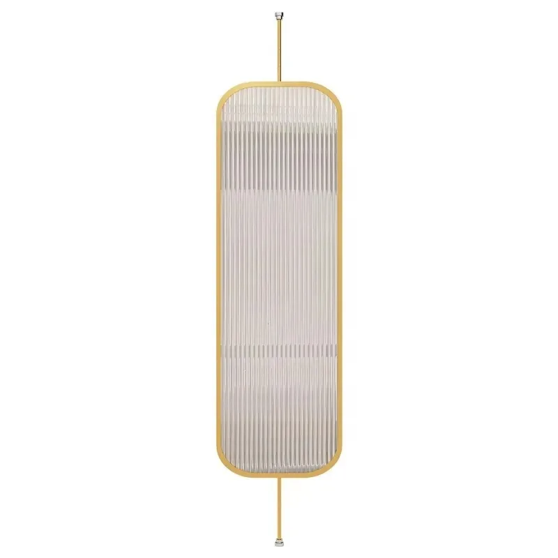 Tempered glass + stainless steel living room partition wall customization
