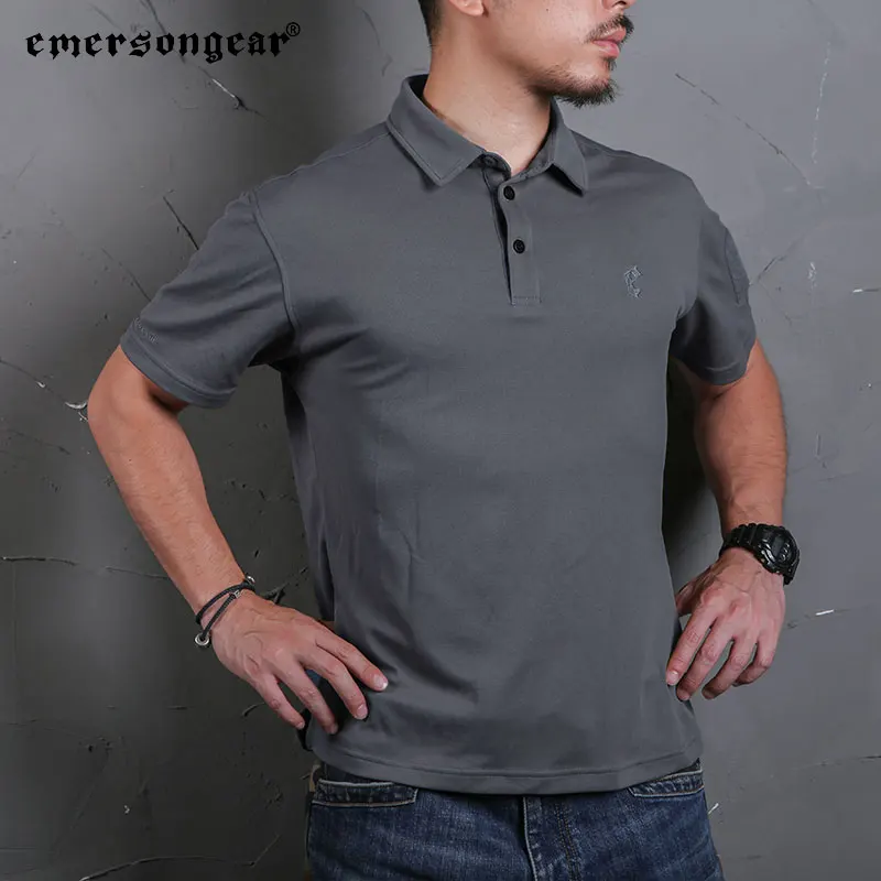 Emersongear Blue Label Tactical One Way Dry POLO Shirts Short Sleeves Tops Mens T-shirts Tshirts Camping Airsoft Hunting Hiking