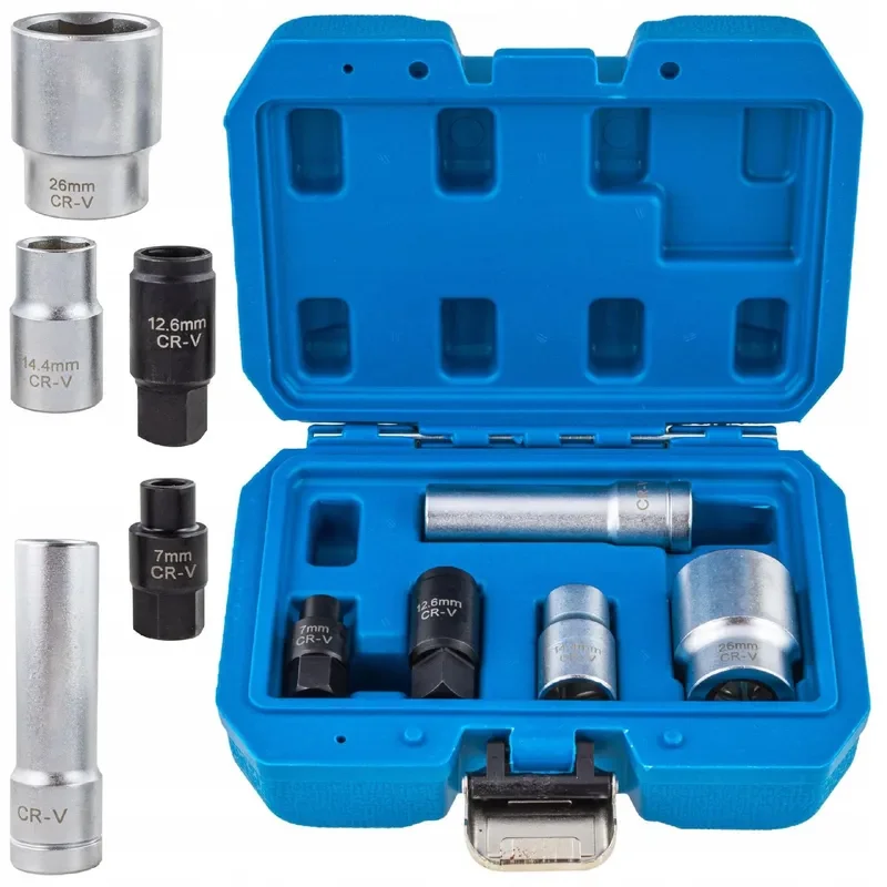for for VW Skoda Seat TDI 5 Piece Engine Fuel Injection Pump Sleeve Tool Triangular Socket Removal Kit Extractor