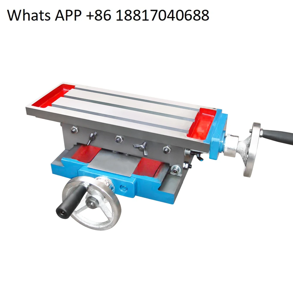 High Rigidity Machine Tool Accessories Dovetail T-Slot Biaxial Cross Slide Table Manual Drilling and Milling Machine