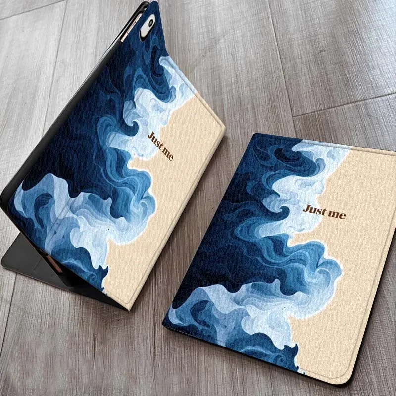 

Art Creativity Wave Patterns For iPad Pro 7 8 9 Gen 2 11 13 5th 6th 10th 11th M5 M4 12.9 10.9 10.2 Inch 2024 2025 Tablet Case