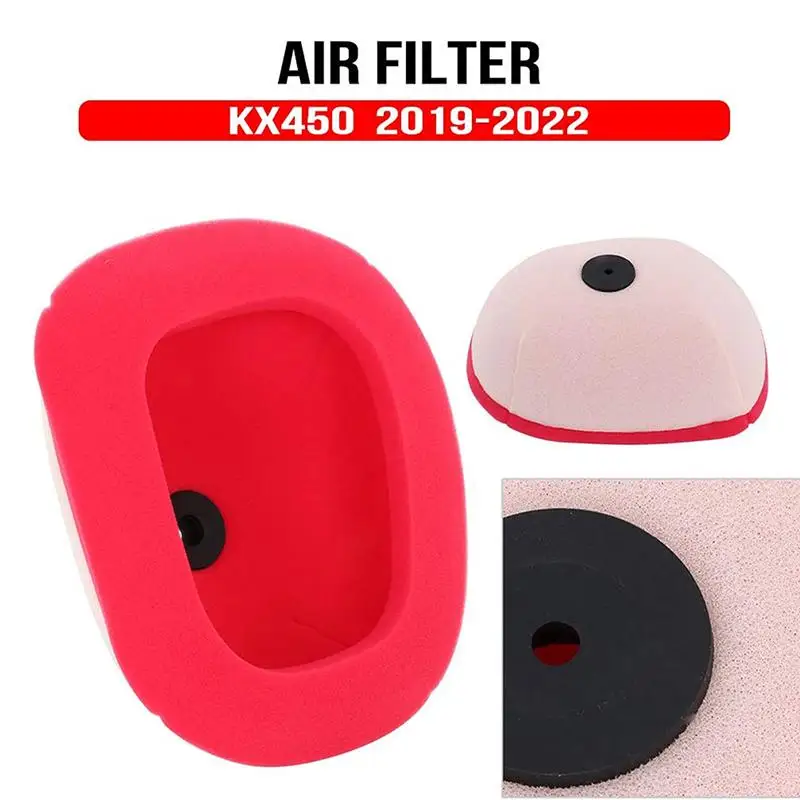 Foam Air Filter for Kawasaki KX450 2019-2022 Washable Cleaner Element Motocross Off-Road Dirt Bike Motorcycle Parts
