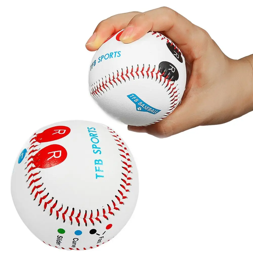 Standard 9inch Pitch Training Baseball with Finger Placement Markers Pitching Practice Baseball Pitching Trainer Kit Soft Hard