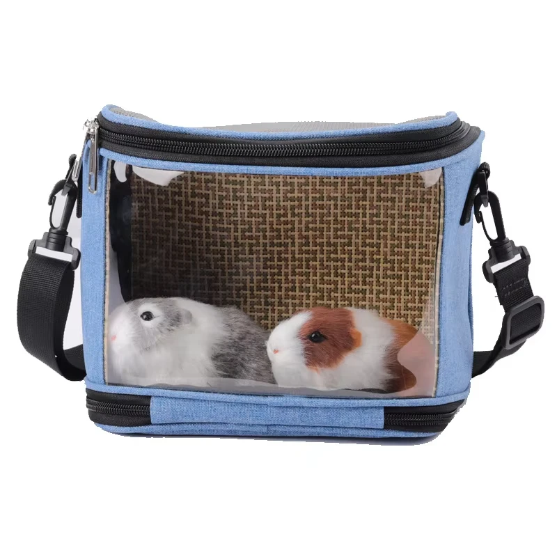 

Small Animals Carriers Bags Hamster Guinea Pig Outdoor Travel Shoulder Bag Breathable Transparent Parrot Carrier Ferret Hangbag