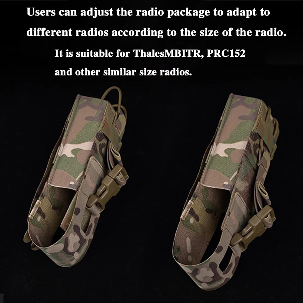 Custodia Radio universale MOLLE attrezzatura da combattimento tattica regolabile per MBITR PRC152 accessori da caccia all'aperto