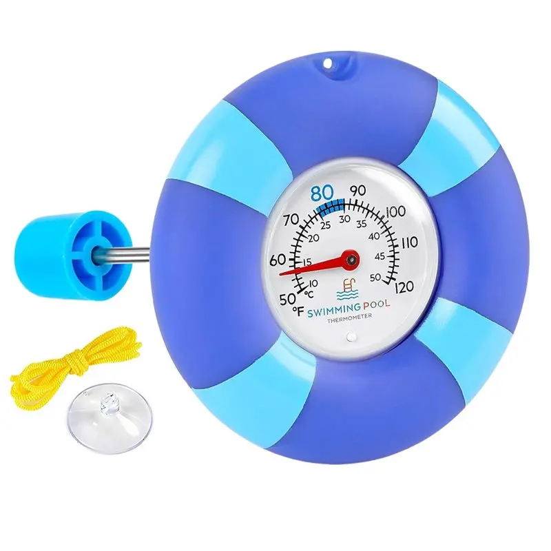 Floating Pool Thermometer Mechanical Water Temperature Gauge With String Suction Cup For Swimming Pool Spa Pond
