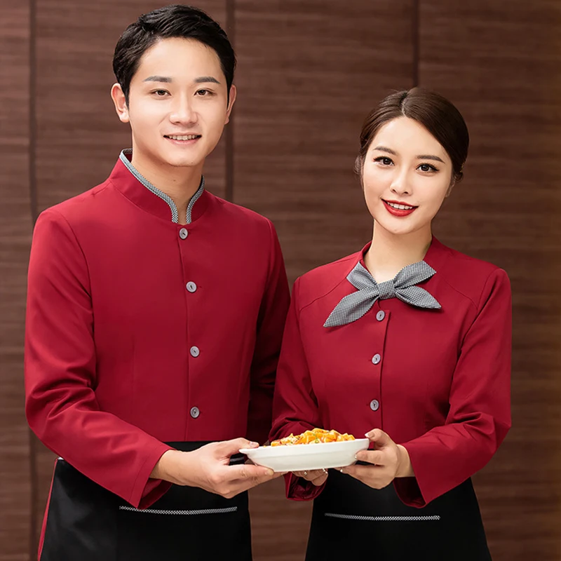 Chef แจ็คเก็ตอาหารร้านอาหารบริการโรงแรมครัว Workwear Unisex ทำอาหารเบเกอรี่เสื้อ Catering เชฟเสื้อผ้า Waiter Uniform