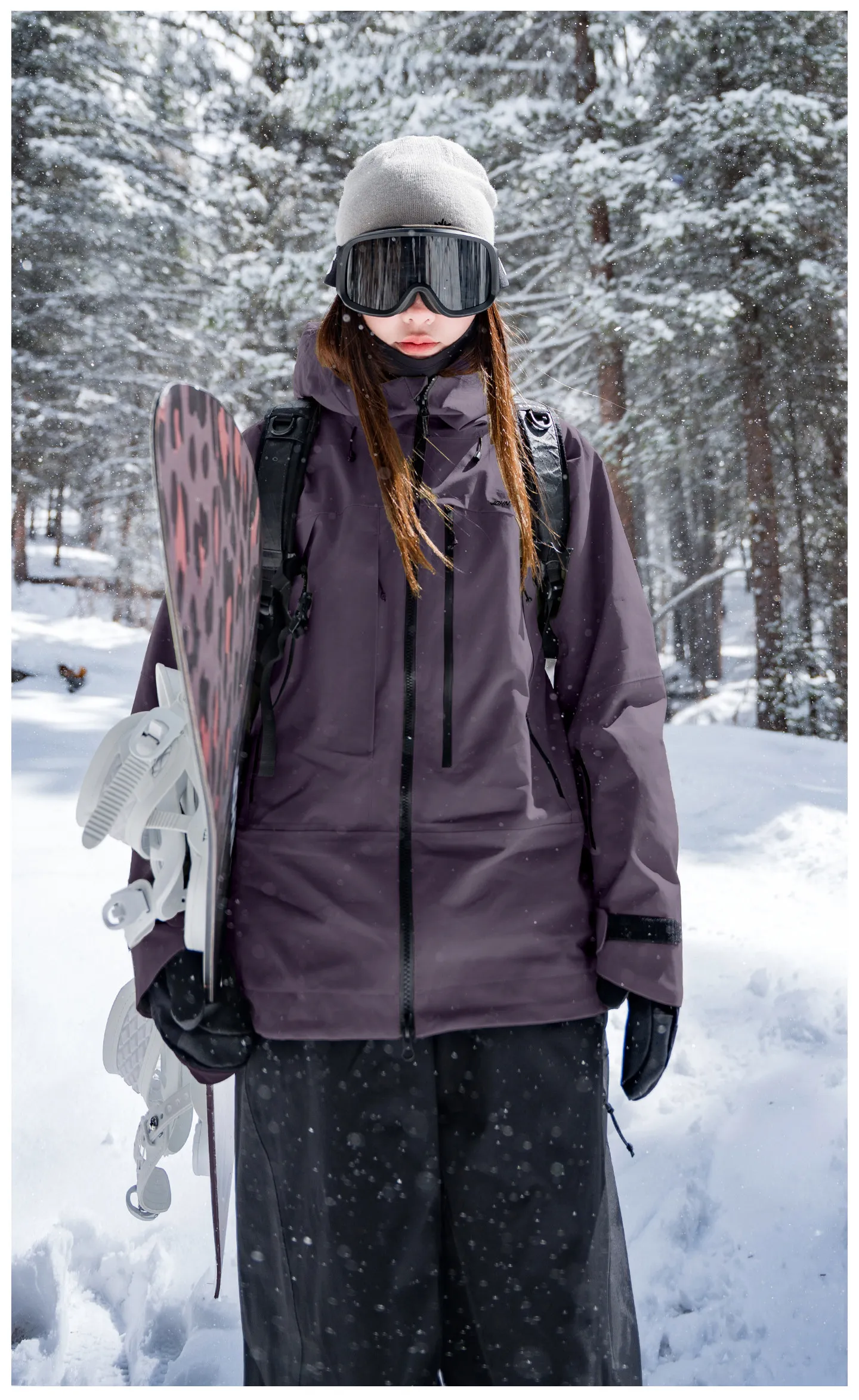 2026 John Snow Unisex Lose Skijacke Vollständig Versiegelt Wasserdicht Winddicht Warme Snowboardjacke für Männer und Frauen Winter Outdoor – Detail 40