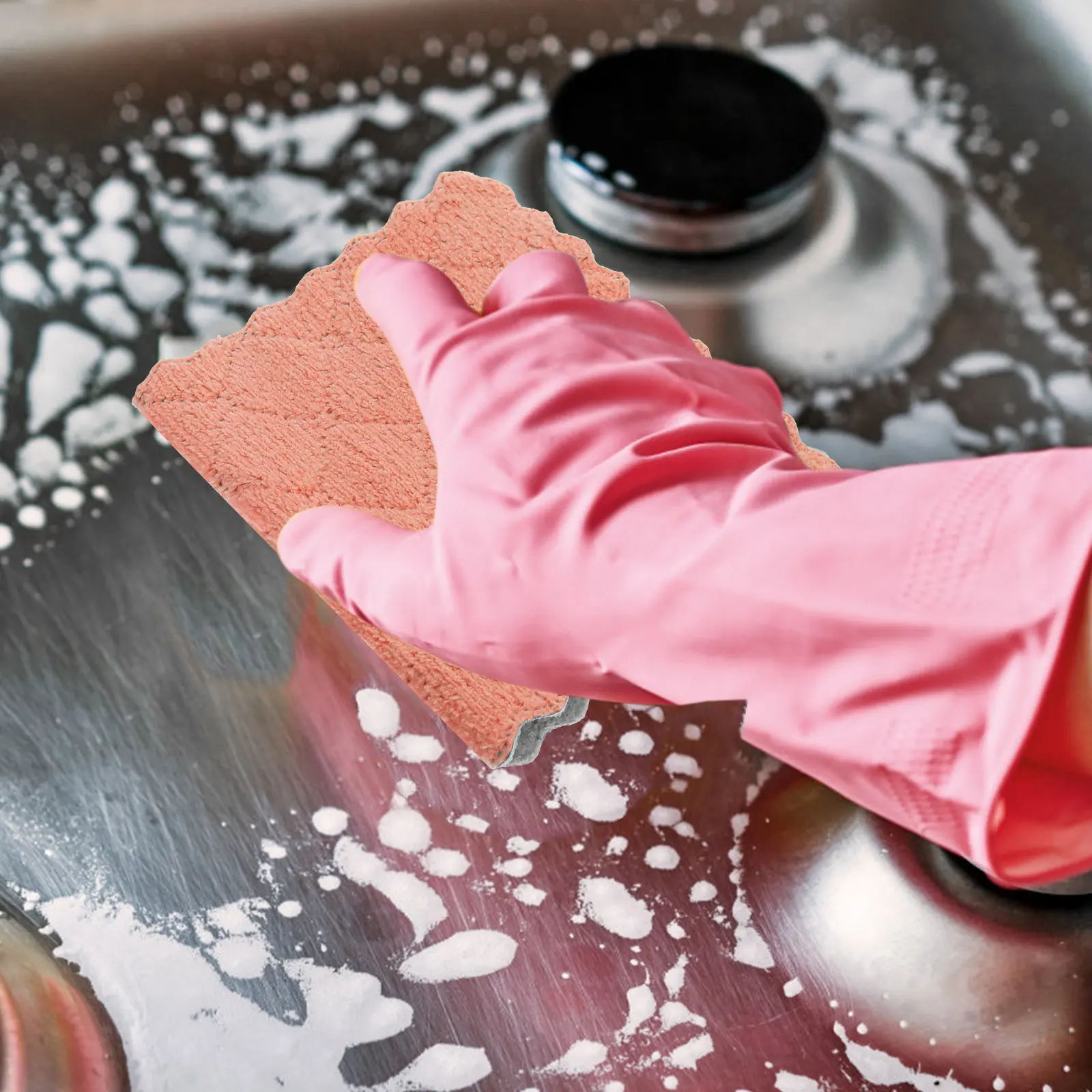 10Pcs Kitchen Dishcloth Set Coral Fleece Thickened Fast Drying Water Absorption Cleaning Cloths for Dish Washing Household