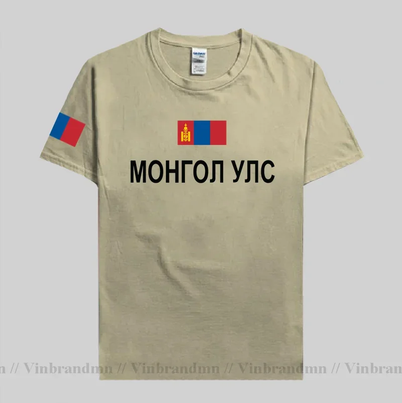 Mongolia Men T Shirt New Fashion 2023 Jersey Nation Team 100% Cotton T-shirt Clothing Tees Country Sporting MNG Mongol Mongolian