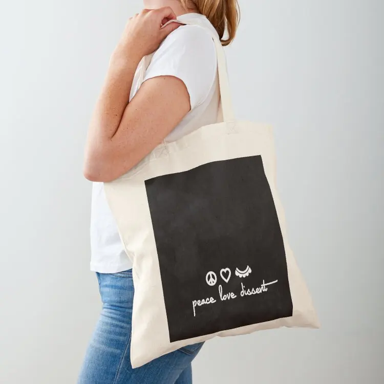 

Peace Love Dissent Tote Bag ecological bags Lady bags Big bag eco pack
