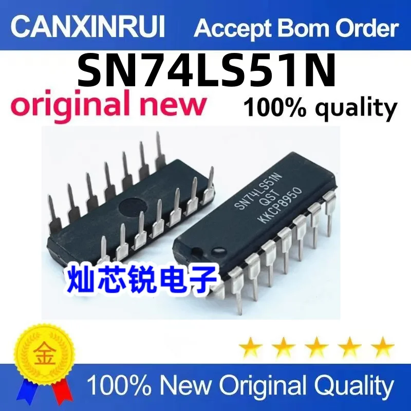 

（100 pieces）SN74LS51N HD74LS51P 74LS51 DIP-14 Dual 2 Wide 2 Input Logic IC