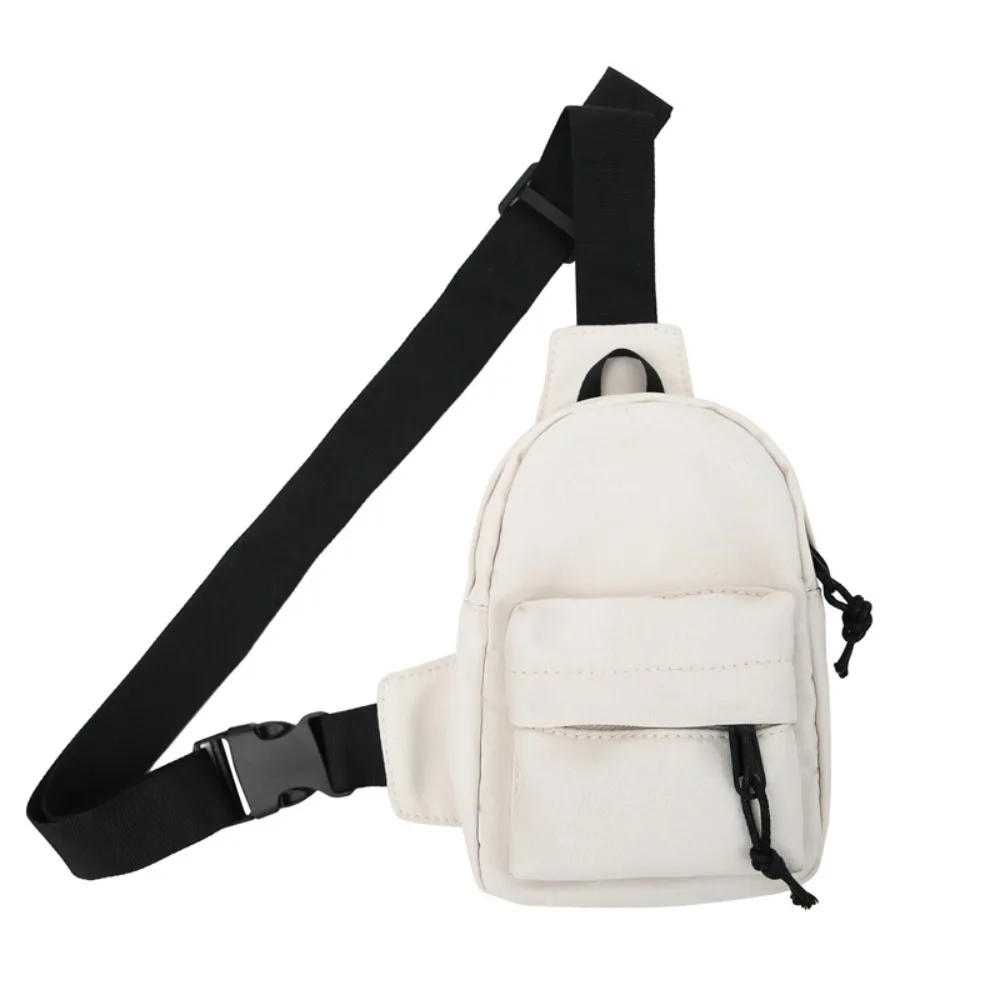 

Leisure Solid Color Men Crossbody Bag Mini Nylon Sport Chest Bag Japanese Style Wallet Shoulder Bag Fitness