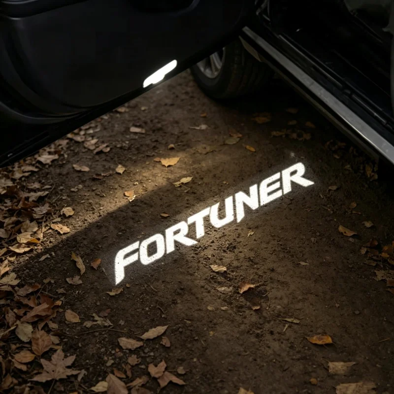 2PCS Led Car Door Welcome Light Laser Logo Projector For Toyota FORTUNER AN150 AN160 2015 - 2024 Decorative Lamps