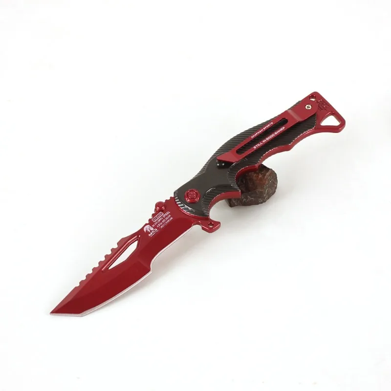 24cm/9.45in Arena Breakout: Infinite Game Peripherals Ornament Crimson Kite Folding Knife Model Toy Gun Birthday Gift for Boys