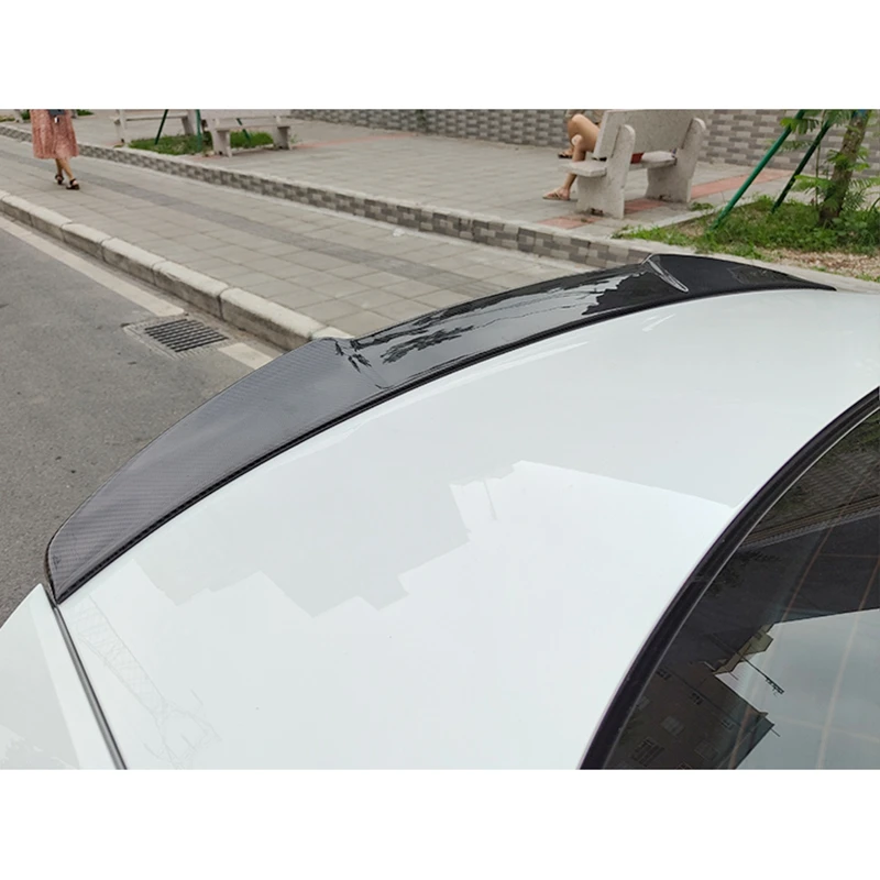 

FOR Audi A4 B9 S4 S-line 2017-2020 Sedan V Style Carbon fiber Rear Spoiler Trunk wing FRP Forged carbon