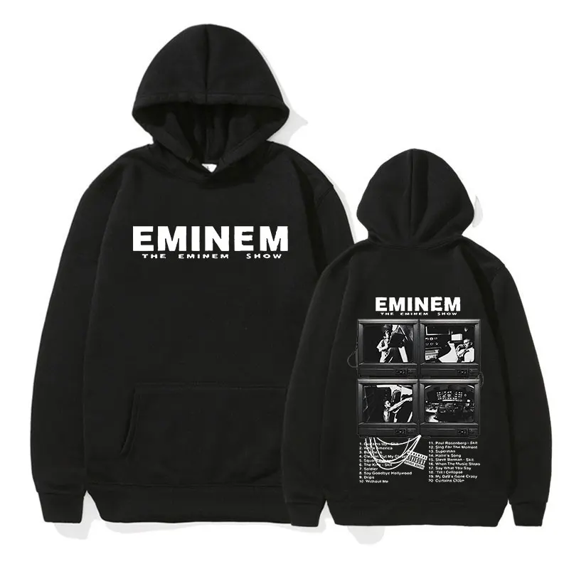 

Rapper Eminem Graphic Hoody World Tour Music Album Fashion Sweatshirt Men Women Casual Hip Hop Pullover Hoodie Fleece Streetwear