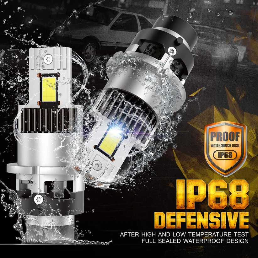 

The Latest Design of High-Quality Decoding Integrated Led Car Headlights, Suitable for D2S/R D4S/R Car Models, Original Car 1:1 Equipment, the Same Perfect Beam Mode of the Xenon Lamp, Plug-In and Play, White Light 6000K Set (2 Pieces)