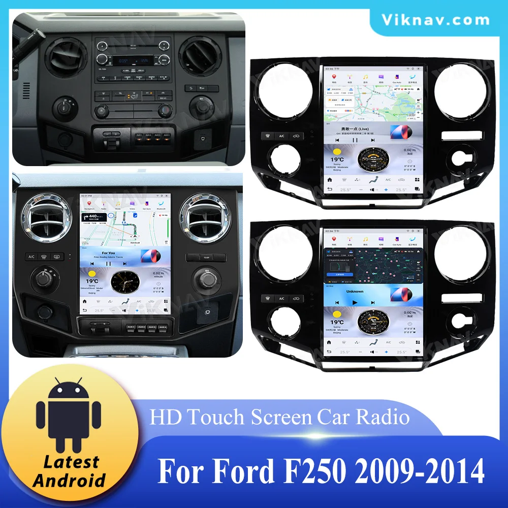 Viknav Android Car Radio For 2009-2014 Ford F250 F350 F450 F650 Upgrade Multimedia Player GPS Navigation Stereo Head Unit