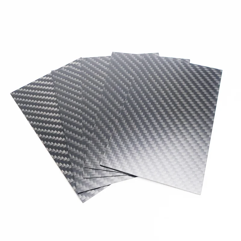 Folhas de painel de placa de fibra de carbono real, 2 peças 125mm x 75mm 0.5/ 1/ 1.5/ 2/ 3mm 4mm 5mm de espessura dureza compuesta corte de material