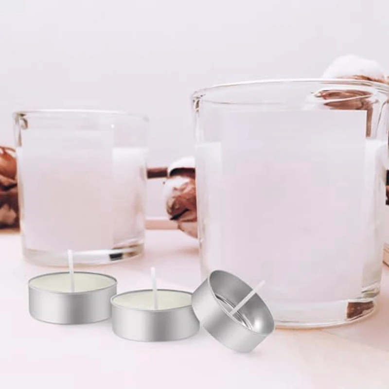 150Pcs Aluminum Tea Lights Cups, Tea Making Kit With 150 Pcs Candle Wicks Empty Candle For Candle Lovers