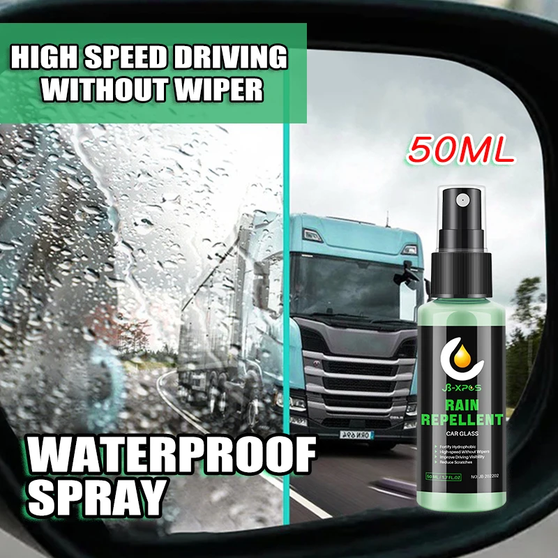 50ml Anti-rain For Cars Glass Hydrophobic Anti-rain Liquid Windshield Mirror  Coating Waterproof Spray Auto Accessories JB-2