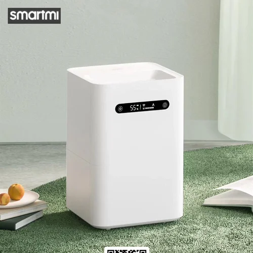 Smartmi 증발 공기 가습기 2 4L 대용량 99% 항균 스마트 스크린 디스플레이, Mi Home 앱 제어용 