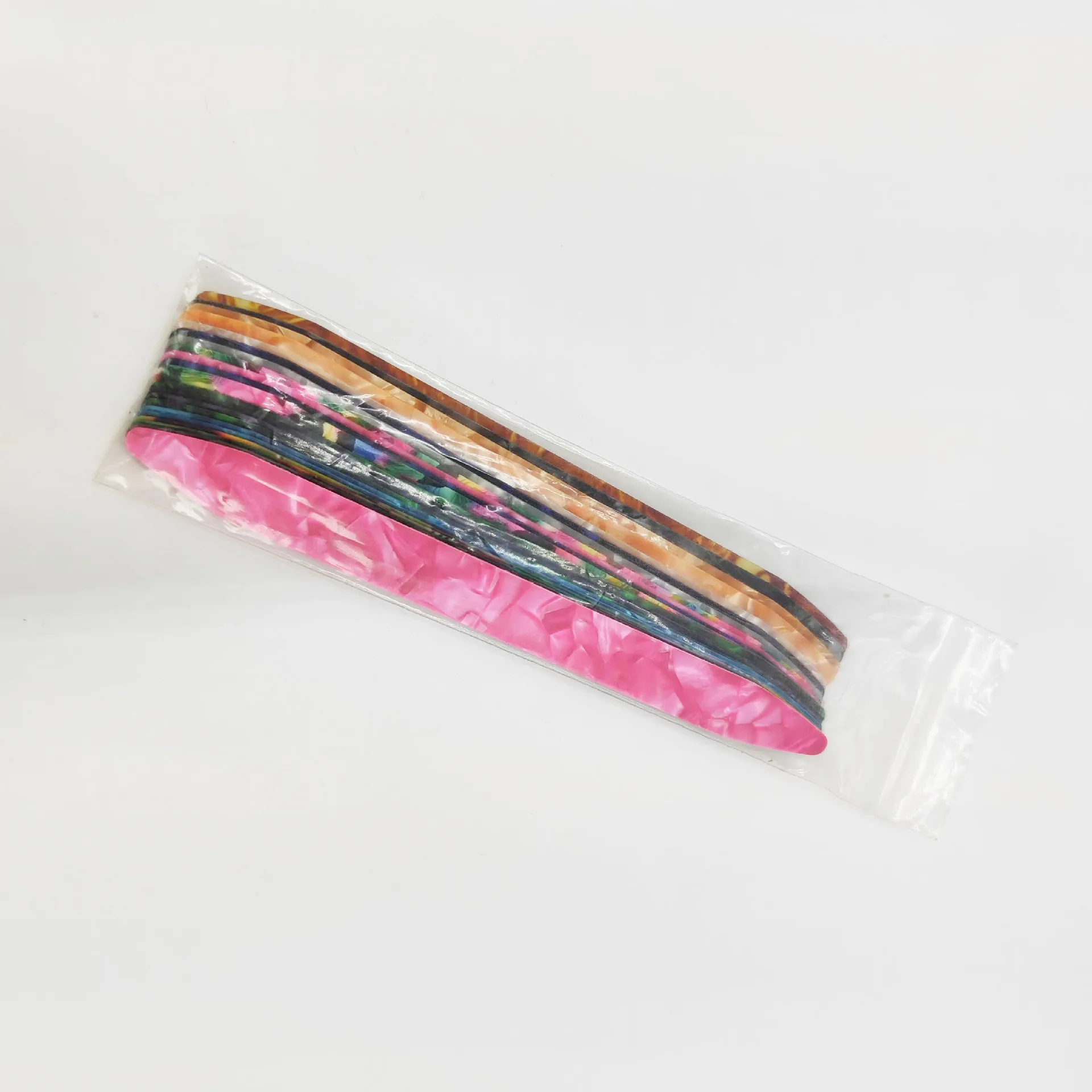 10-Pcs Random Color Long Plectrum Celluloid For Liuqin, Xiao Ruan, Oud Elastic Pick for Practice Accessory