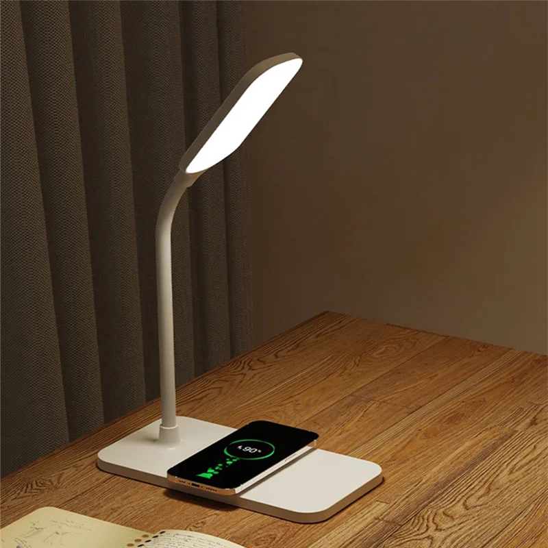 AT63-15W LED Desk Lamp Wireless Charging Desk Lamp Adjustable Light Eye Protection Desk Lamp Flexible Touch Activated