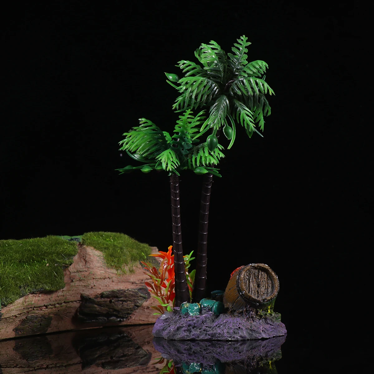 

Aquarium Simulated Coconut Trees Artificial Plant Fish Tank Decoration Lifelike Ornament Realistic Water Plants For Aquariums