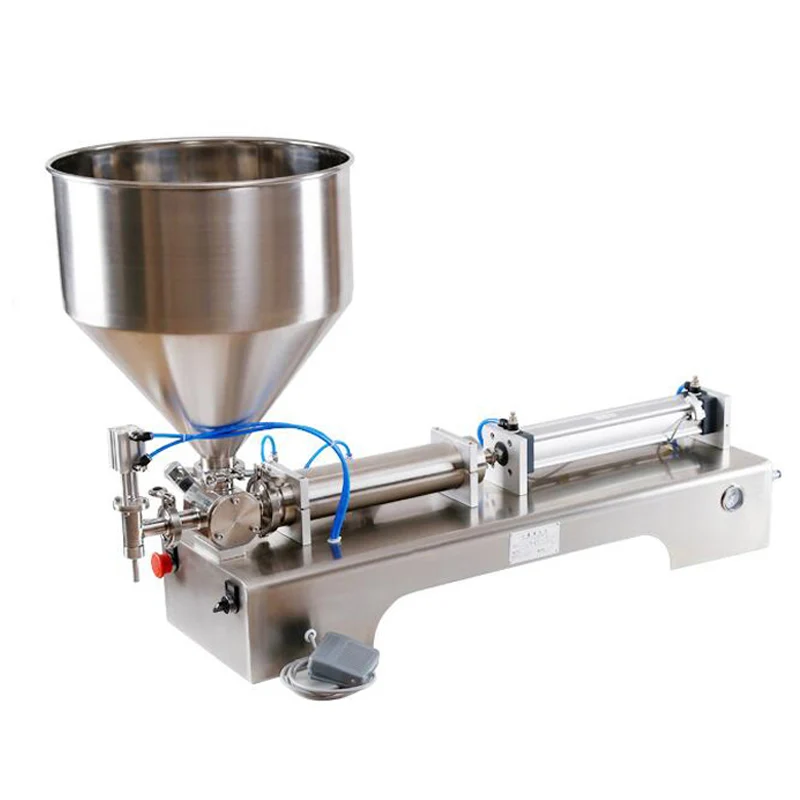 Chili Sauce Filling Machine Paste Peanut Butter Quantitative Filler Machine Pneumatic Slurry Mixing Filling Machine