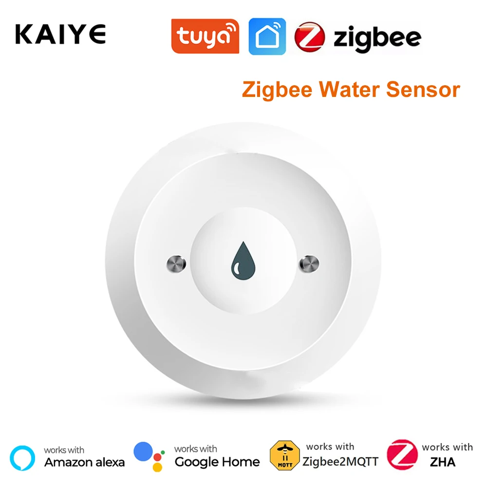 ZigBee Water Leakage Sensor Immersion Security Alarm Sensor Tuya Smart Water Leak Detector Overflow Alert Waterproof Smart Home