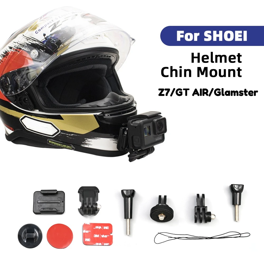 

Helmet Chin Mount For SHOEI Z7/GLAMSTER/GT Air1 Aluminium Customized Helmet Camera Mount For GoPro Motorcycle Accessories