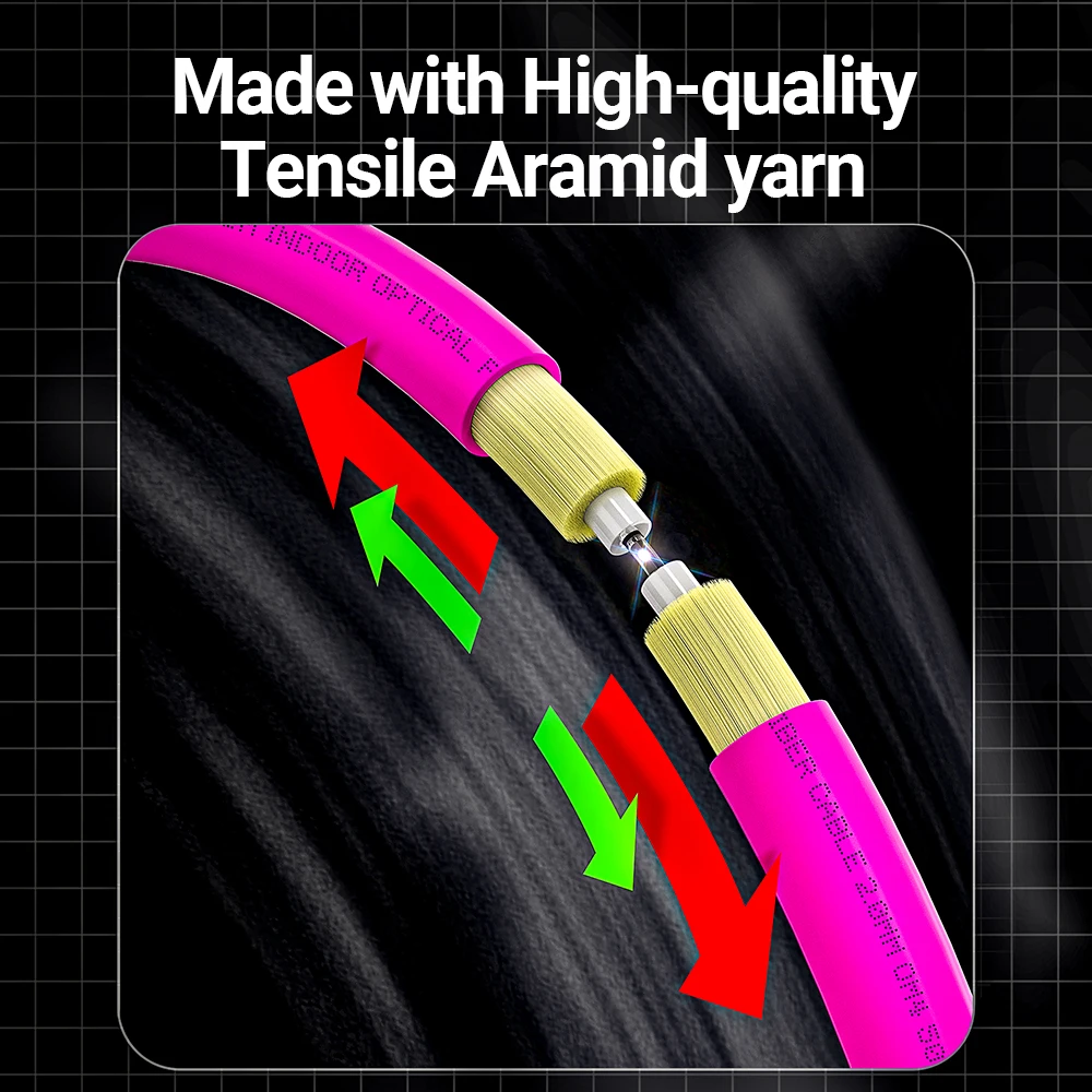 AMPCOM LC to SC UPC OM4 Fiber Optic Patch Cable 40G Multi Mode Duplex, 50/125μm, OD 2.0mm, LSZH OFNR, 1-100 Meters