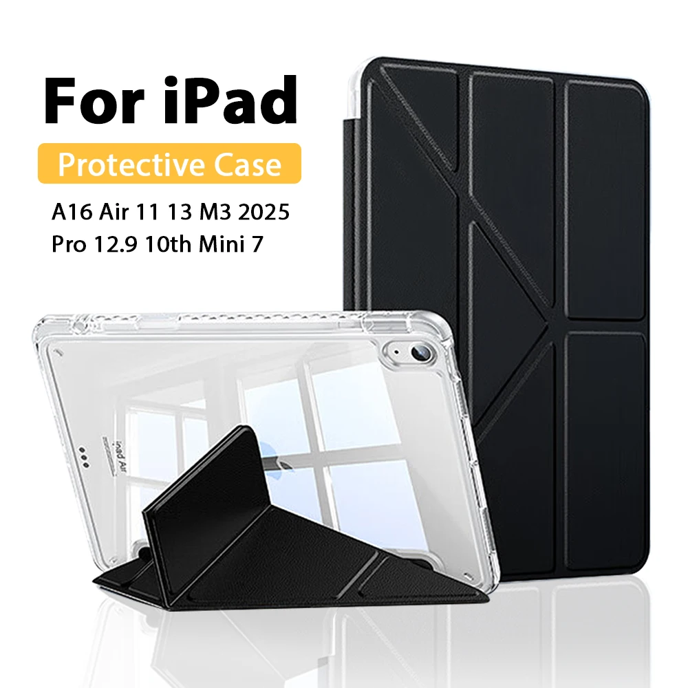 

Чехол для iPad A16 10-го поколения Air 11 M3 M4 2025 Pro 12.9 13 M2 Funda для iPad Mini 7 6 9th 8th 7th Air 3 4 5 10.2 10.5 Cover