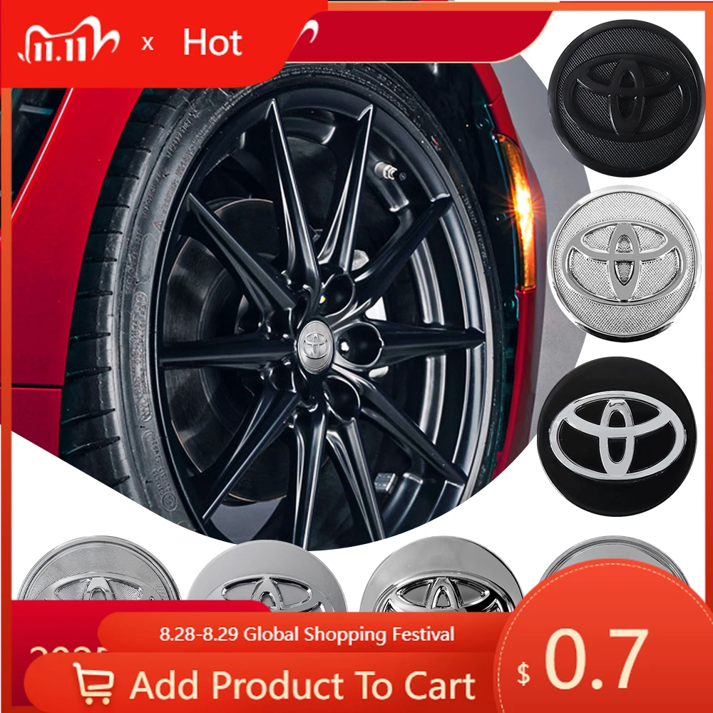 

Fot Toyota 2026 Новые для Toyota 2026 Новые колпаки ступиц 4 шт. 56/62 мм Крышка центральной ступицы колеса автомобиля Наклейка Стайлинг Аксессуары для Toyo