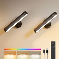Charging Magnetic Suction Wall Light RGB Remote Control Dimming 360 Degree Rotation 3 Color Temperature Adjustment Wall Lamp