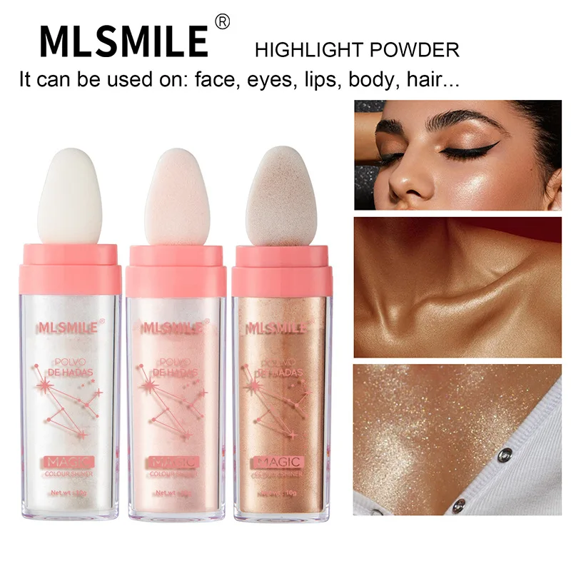 3 Colors Highlighter Powder Glitter Powder Shimmer Contour Blush Powder Makeup For Face Body Highlight Cosmetic