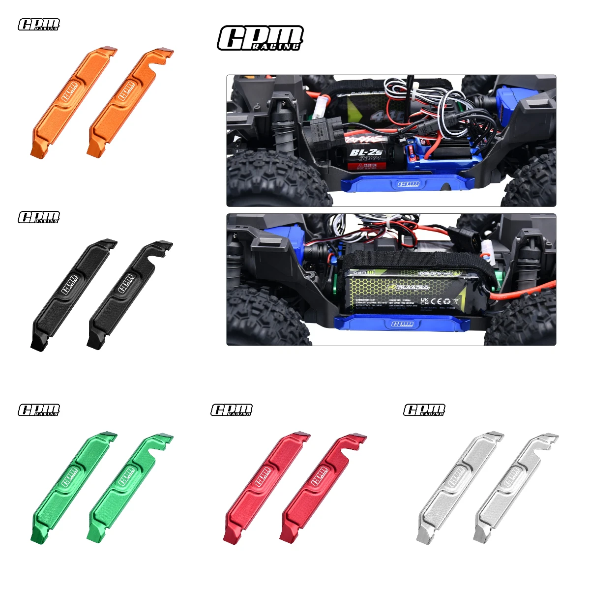 GPM 7075 Alloy Chassis Nerf Bars For TRAXXAS Mini Maxx / Mini XRT 108076-1