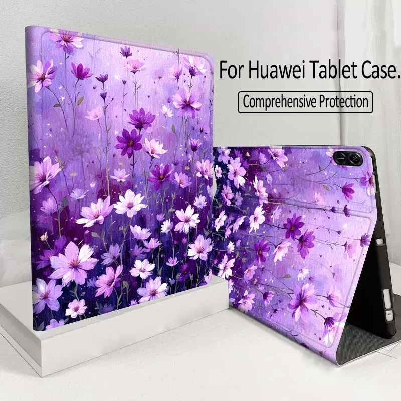 

Креативный чехол с цветочным узором для планшетов Huawei MatePad M5 T5 SE 11 Pro, Honor Tab 5 V7 V8 X9 GT 10.1 10.8 дюймов