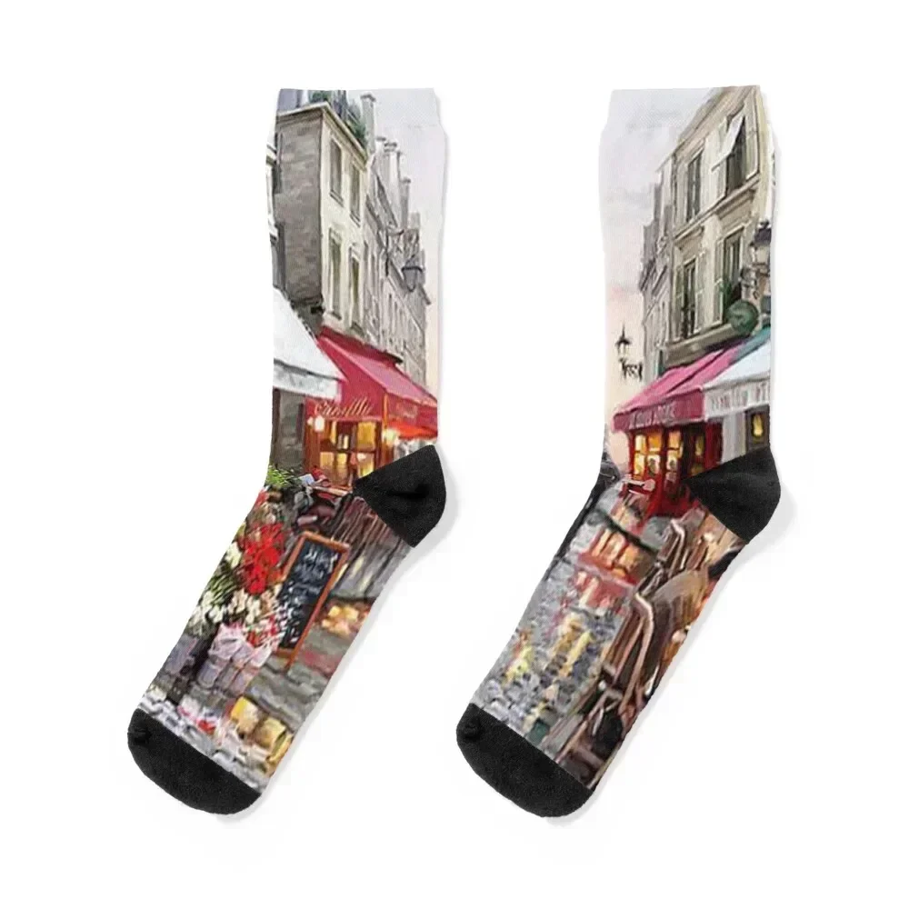 

Paris Landscape Socks Christmas warm winter sports and leisure Mens Socks Women's