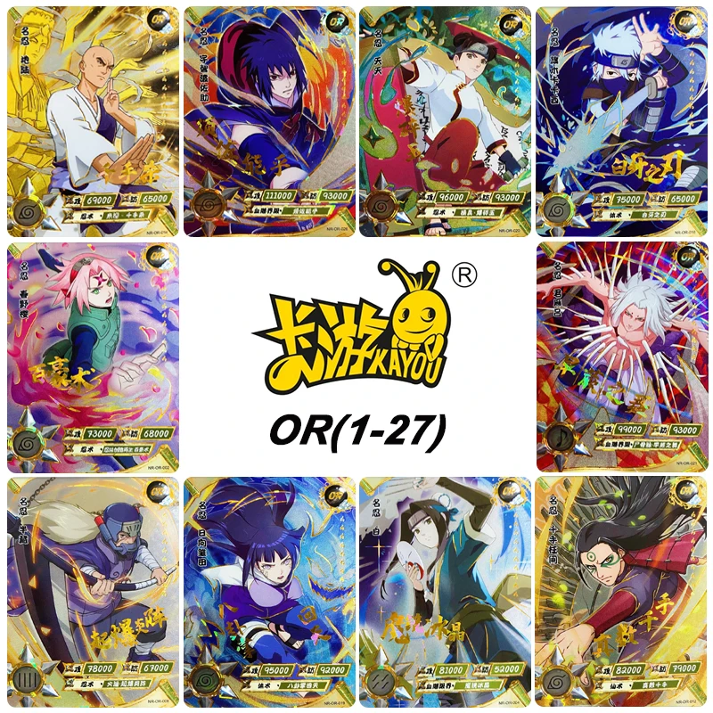 

Anime Kayou Naruto OR(1-30)series Bronzing Single card Haruno Sakura Uzumaki Naruto Uchiha Sasuke Collection card Christmas gift